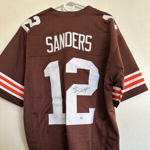 SHEDEUR SANDERS SIGNED CLEVELAND BROWNS AUTOGRAPHED CUSTOM JERSEY w/COA XL 1035